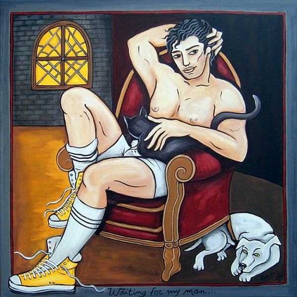Waiting for my man100X100  acrylique/toile