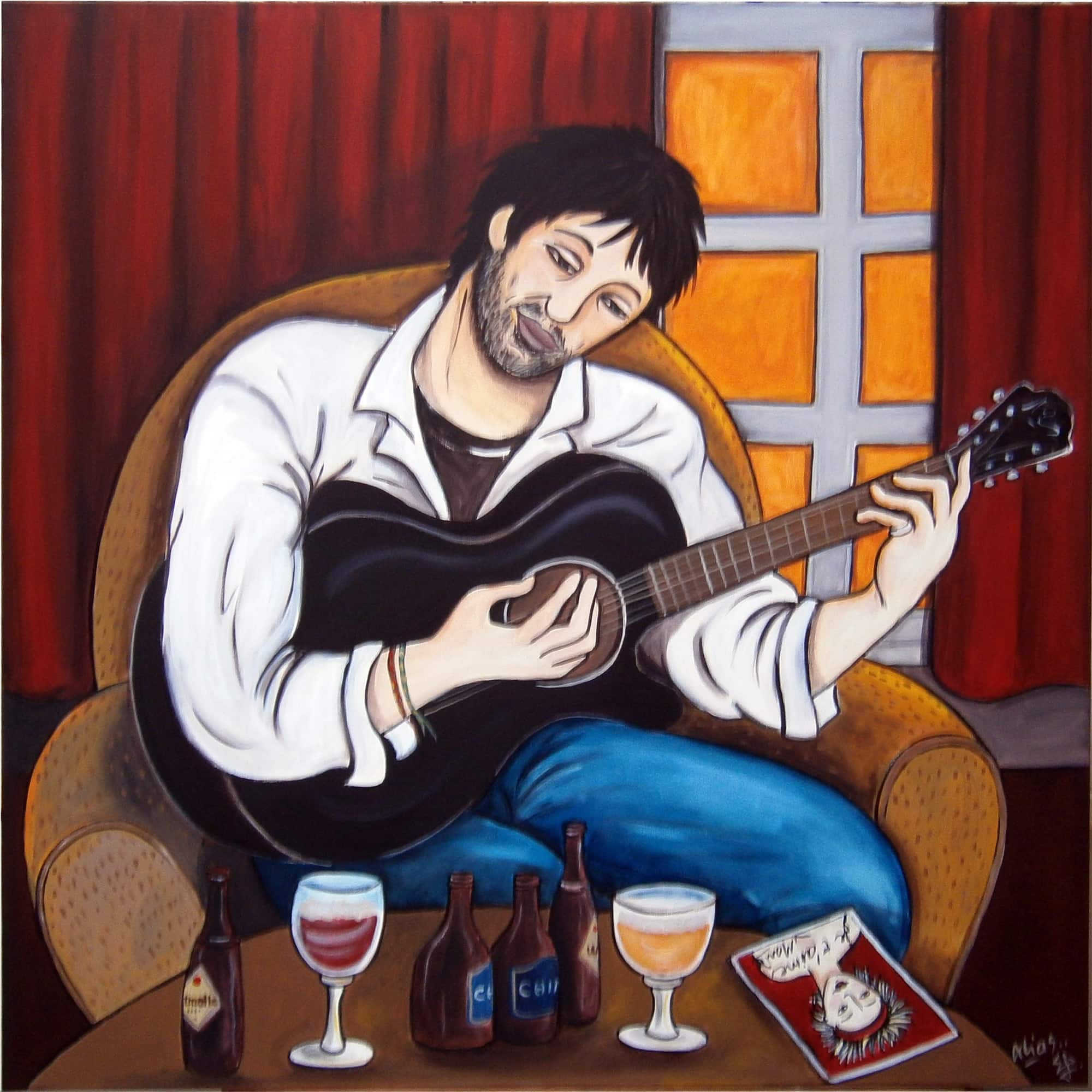 beer blues and love
100x100 acrylique/toile