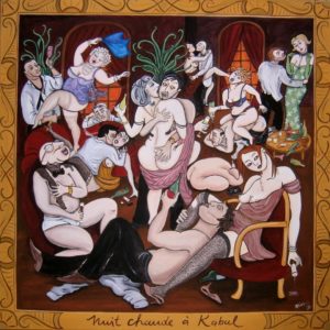 nuit chaude à Kabul
150x150cm acrylique/toile