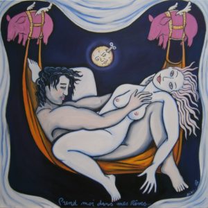 prend-moi dans tes rêves100x100cm acrylique/toile