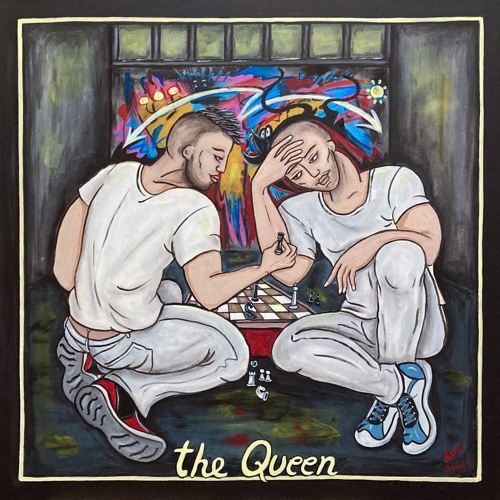 The Queen 100x100 acrylique